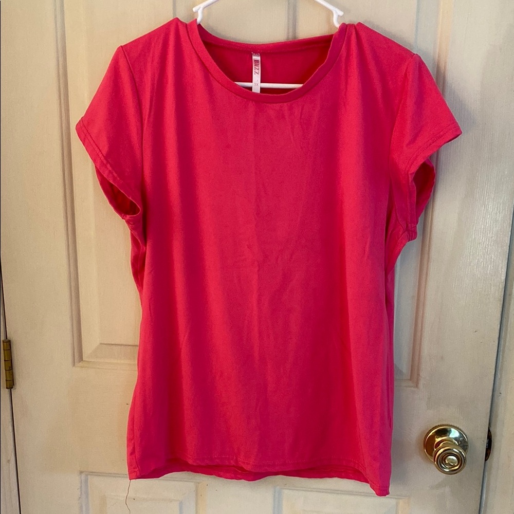 Vibrant Red Cap Sleeve Relaxed Tee